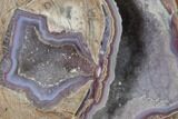 Crystal Filled Dugway Geode (Polished Half) - Utah #141307-1